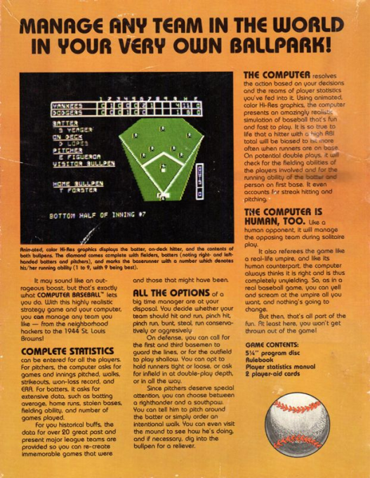 Computer Baseball — box-2D-back (US)