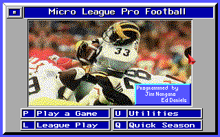 MicroLeague Football: The Coach's Challenge - Deluxe Edition — sstitle (WOR)