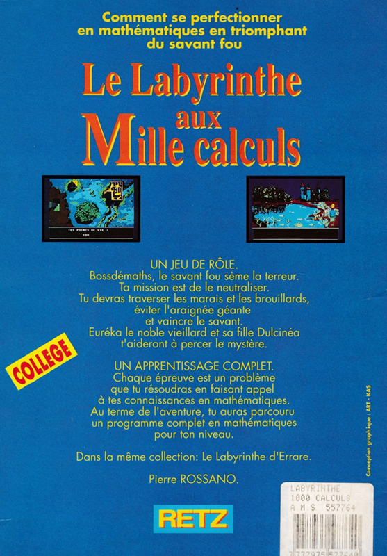 Labyrinthe Aux Mille Calculs, Le — box-2D-back (FR)