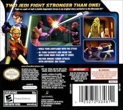 Star Wars - The Clone Wars - Jedi Alliance — box-2D-back (US)