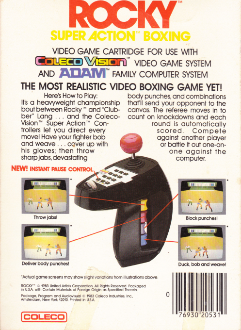 Rocky - Super Action Boxing — box-2D-back (US)