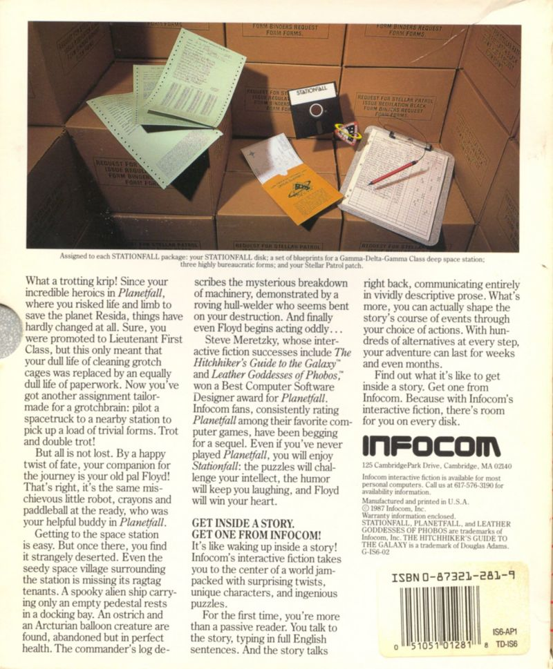 Stationfall — box-2D-back (US)