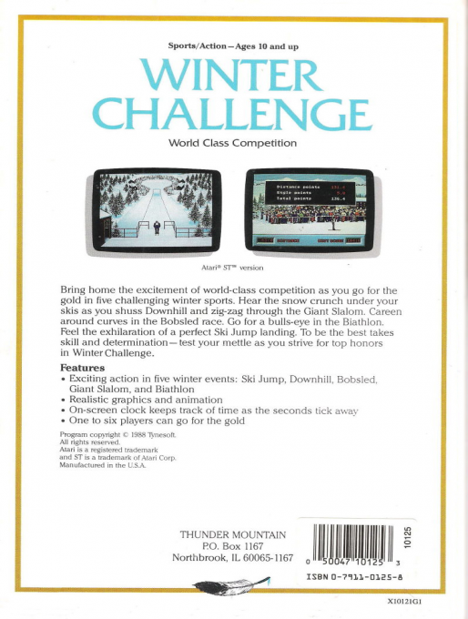 Winter Olympiad 88 — box-2D-back (US)