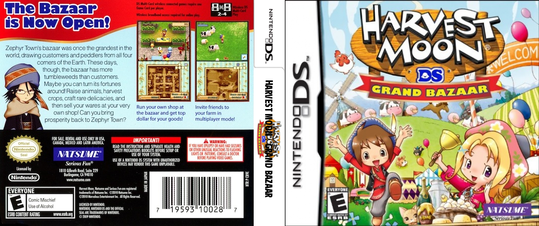 Harvest Moon DS - Grand Bazaar — box-texture (US)