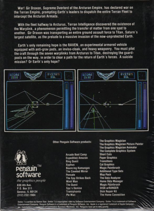 Stellar 7 — box-2D-back (US)