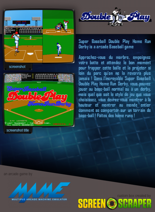 Super Baseball Double Play Home Run Derby — box-2D-back (SS)