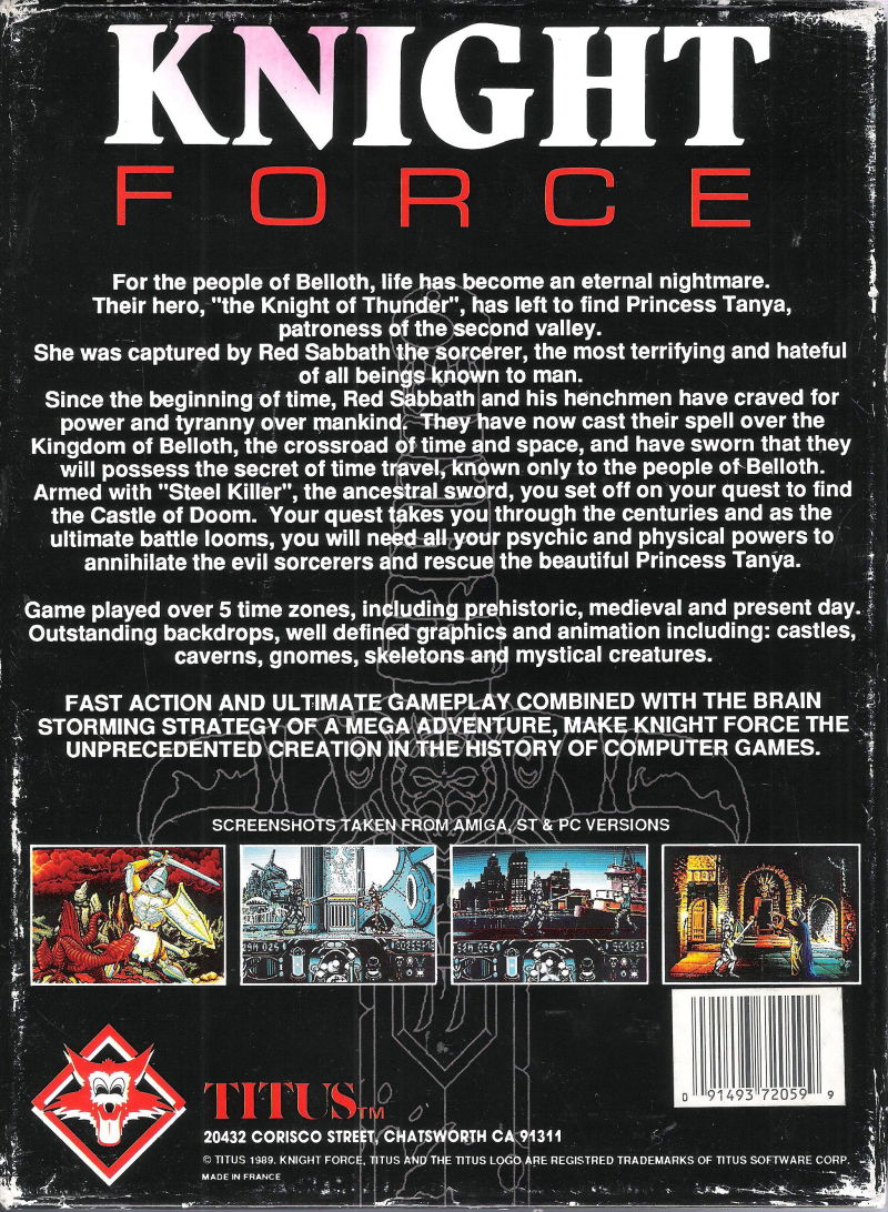 Knight Force — box-2D-back (US)