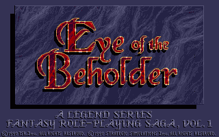 Advanced Dungeons & Dragons - Eye of the Beholder - A Legend Series Fantasy Role-Playing Saga, Vol.I — sstitle (WOR)