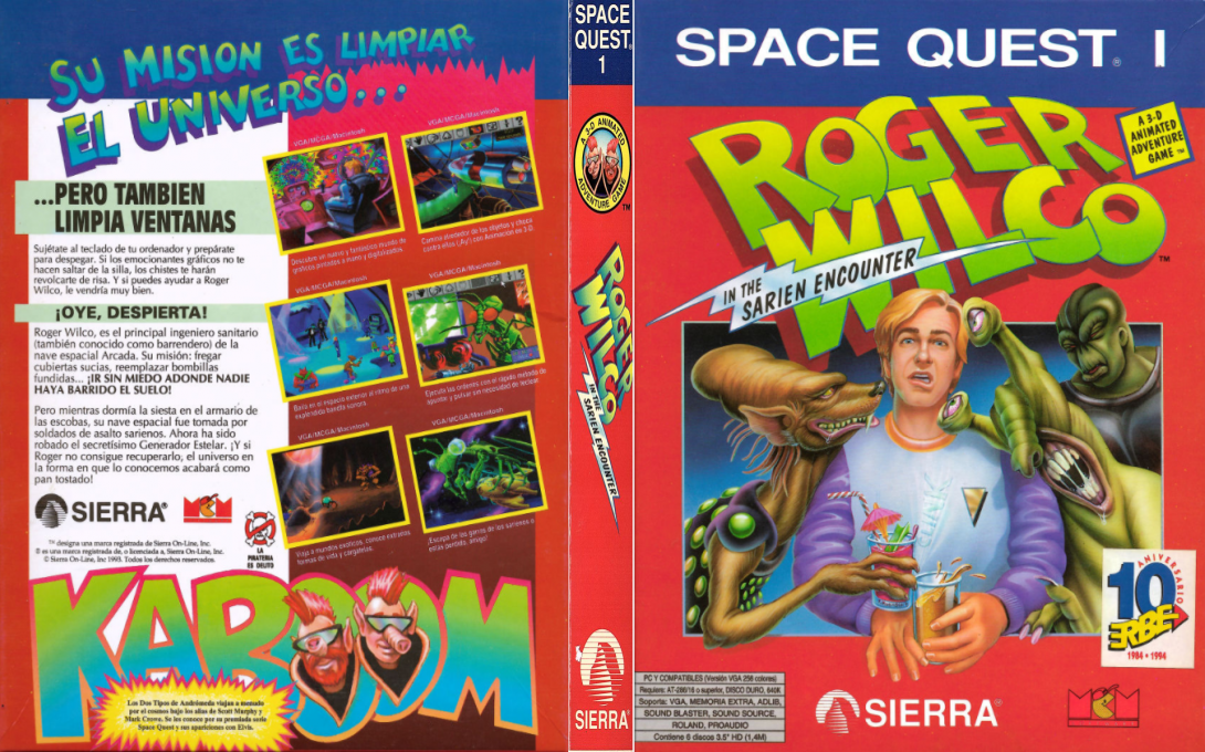 Space Quest 1 - Roger Wilco in the Sarien Encounter — box-texture (SP)