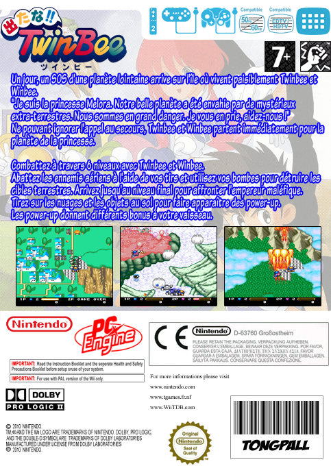 Detana!! Twinbee — box-2D-back (FR)