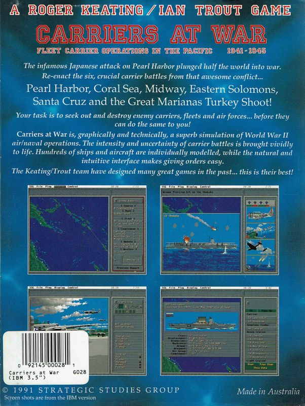 Carriers At War — box-2D-back (US)