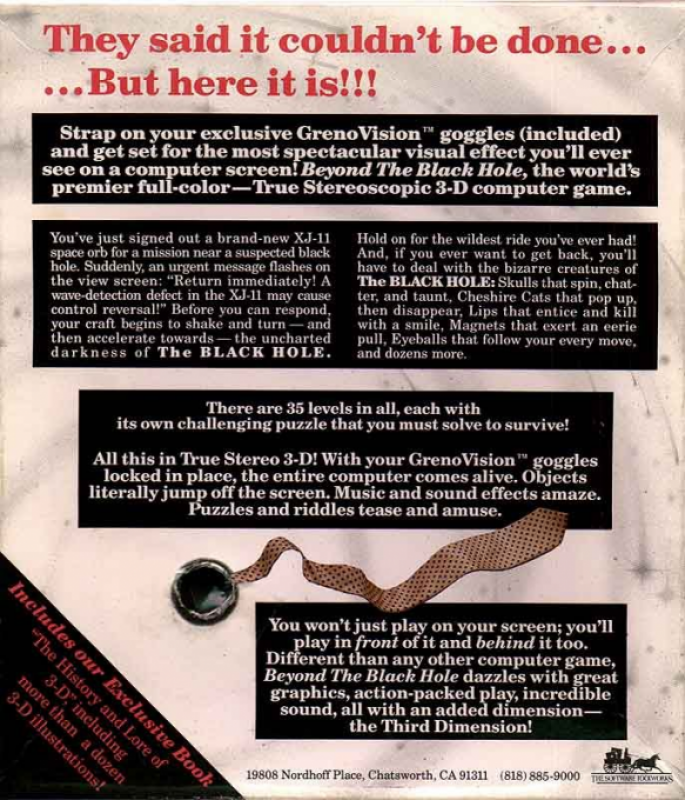 Beyond The Black Hole — box-2D-back (US)