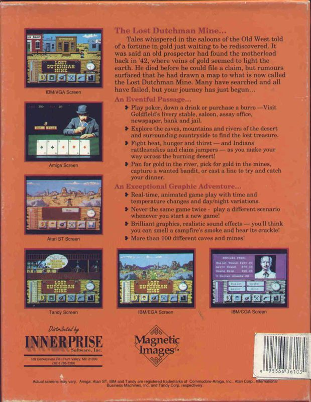Lost Dutchman Mine — box-2D-back (US)
