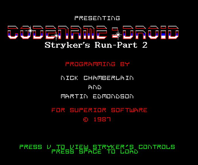 Codename: Droid - Stryker's Run part 2 — sstitle (WOR)