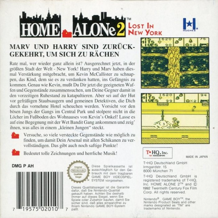 Home Alone 2 - Lost In New York — box-2D-back (DE)