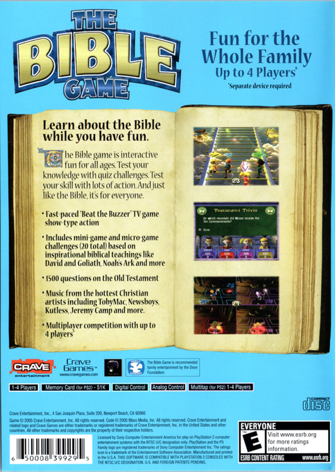 Bible Game, The — box-2D-back (US)