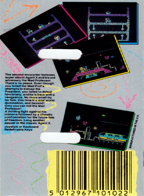 Agent X 2 - The Mad Prof's Back! — box-2D-back (EU)