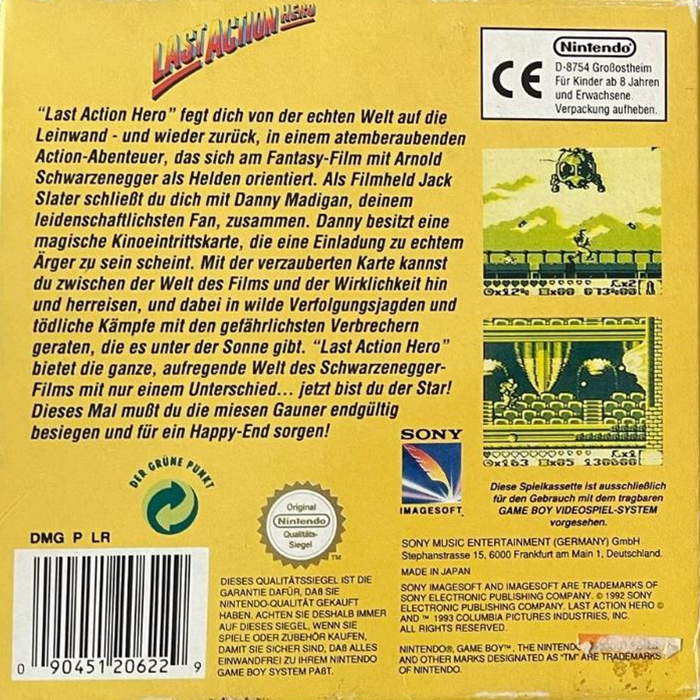 Last Action Hero — box-2D-back (DE)