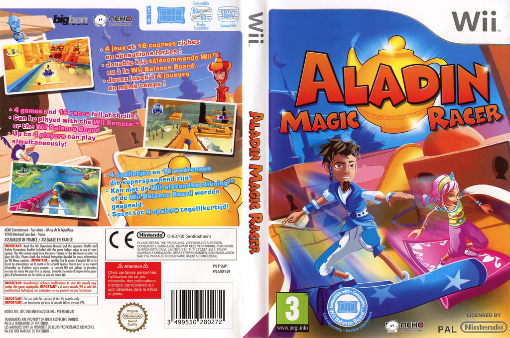 Aladdin Magic Racer — box-texture (EU)