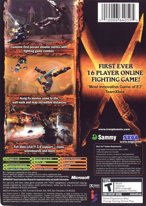 Iron Phoenix — box-2D-back (US)