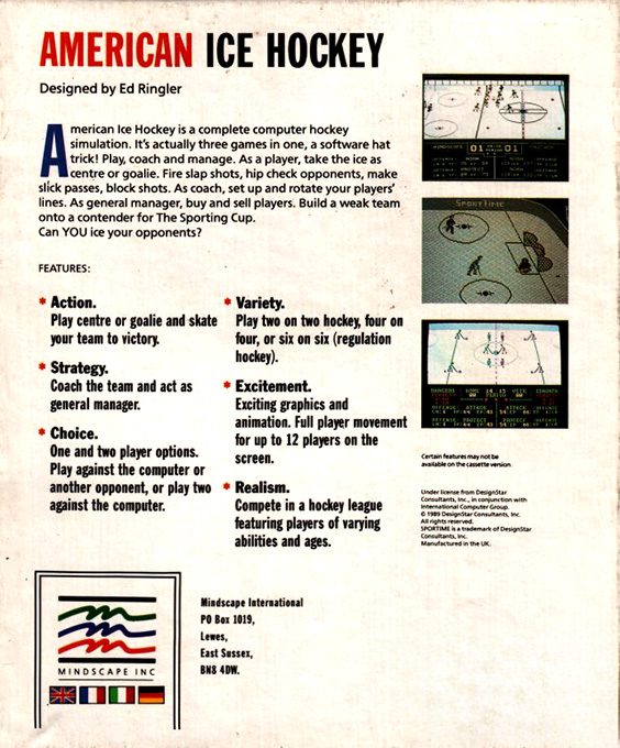 Superstar Ice Hockey — box-2D-back (EU)