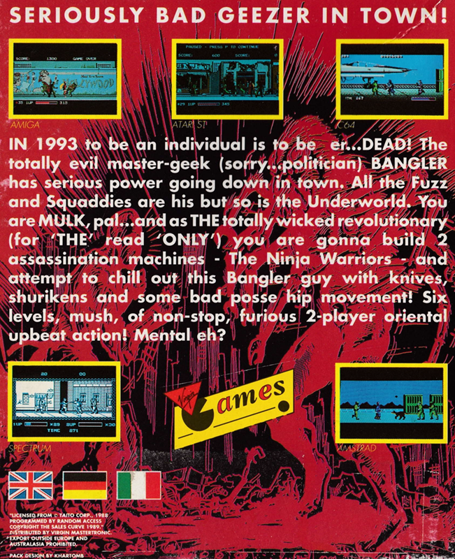 Ninja Warriors, The — box-2D-back (EU)