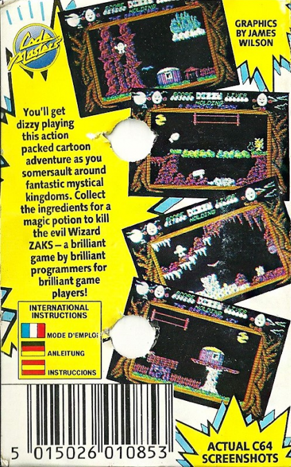 Dizzy - The Ultimate Cartoon Adventure — box-2D-back (EU)