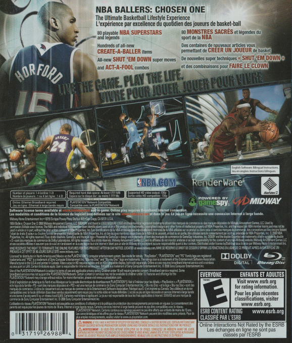 NBA Ballers - Chosen One — box-2D-back (CA)
