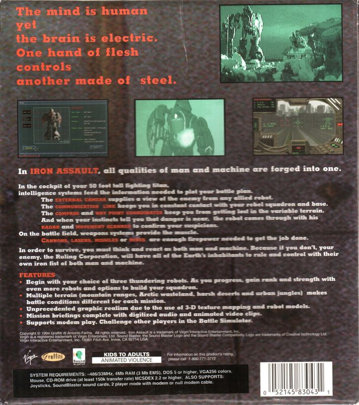 Iron Assault — box-2D-back (US)