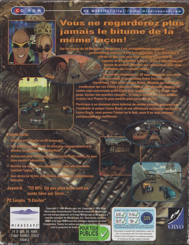 MegaRace 2 — box-2D-back (FR)
