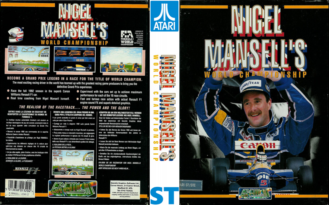 Nigel Mansell's World Championship — box-texture (EU)