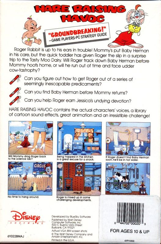 Hare Raising Havoc — box-2D-back (US)