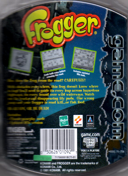 Frogger — box-2D-back (US)
