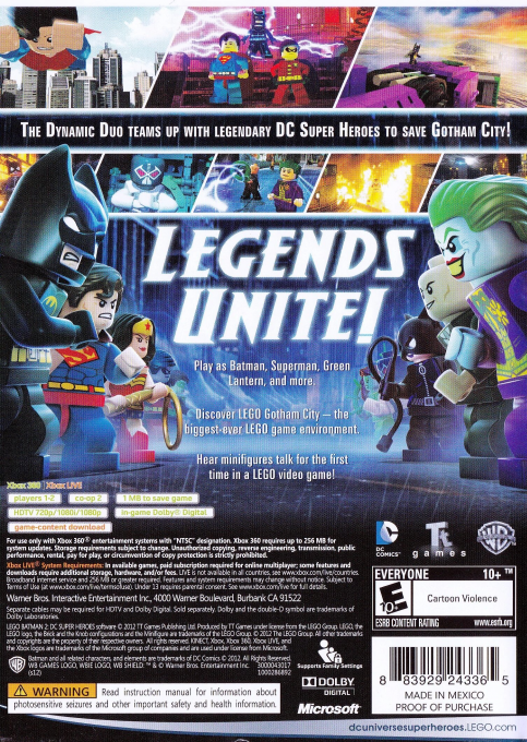 LEGO Batman 2 - DC Super Heroes — box-2D-back (US)