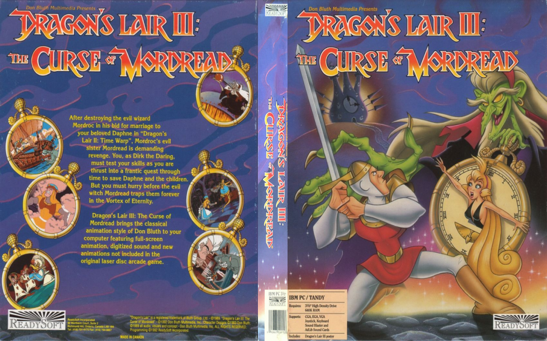 Dragon's Lair 3 - The Curse Of Mordread — box-texture (US)