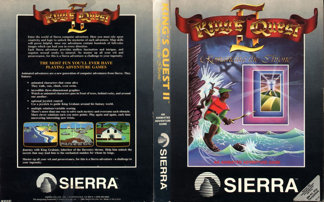 King's Quest 2 - Romancing the Throne — box-texture (US)