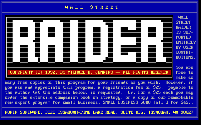 Wall $treet Raider — sstitle (WOR)