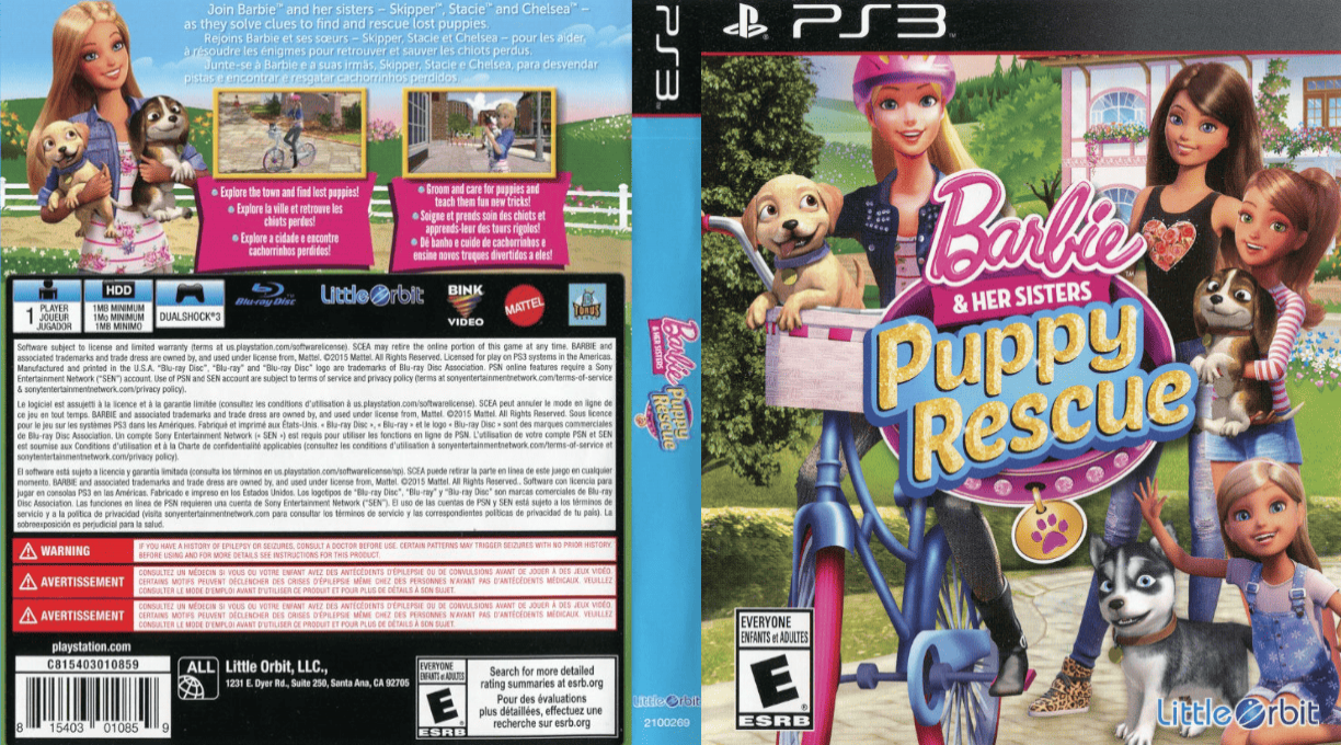 Barbie and Her Sisters - Puppy Rescue — box-texture (US)