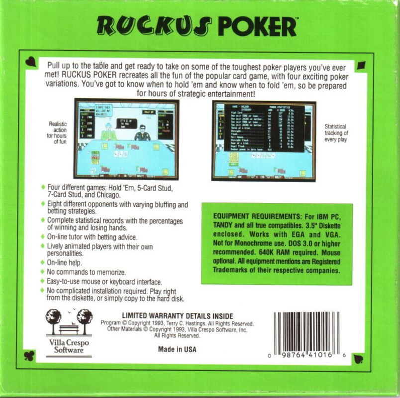 Ruckus Poker — box-2D-back (US)