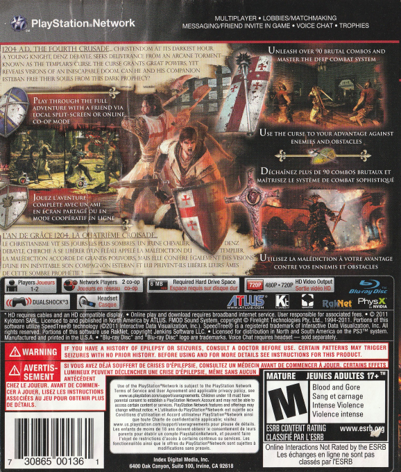 Cursed Crusade, The — box-2D-back (CA)