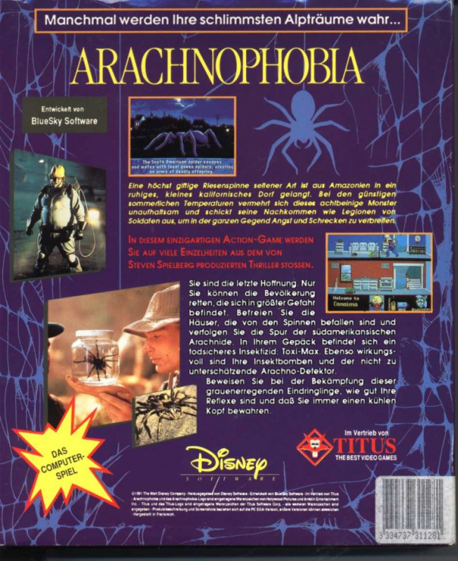 Arachnophobia — box-2D-back (DE)