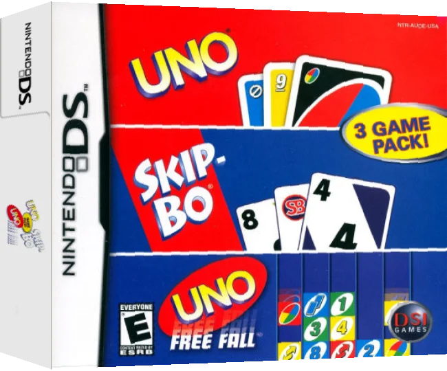 Uno Skip-bo Uno Free Fall — box-3D (US)
