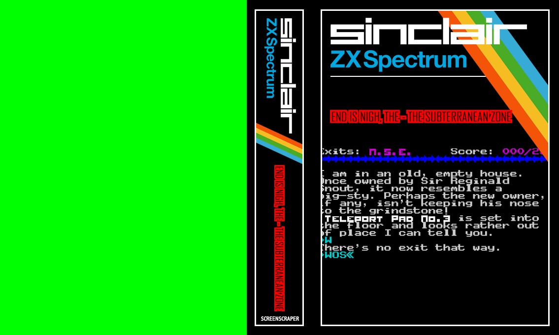 The End Is Nigh : The Subterranean Zone — box-texture (SS)