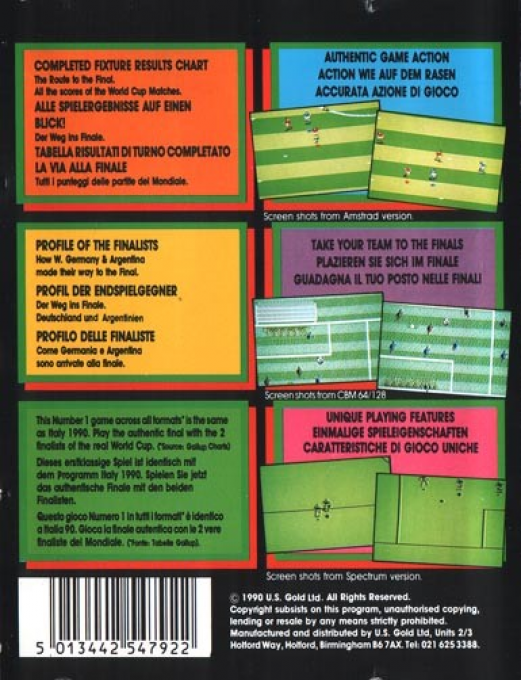 Italy 1990 - Winners Edition — box-2D-back (EU)