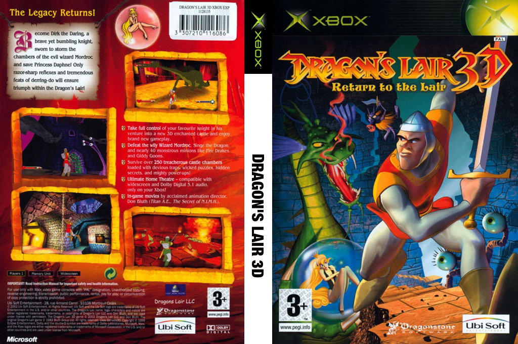 Dragon's Lair 3D - Return to the Lair — box-texture (EU)