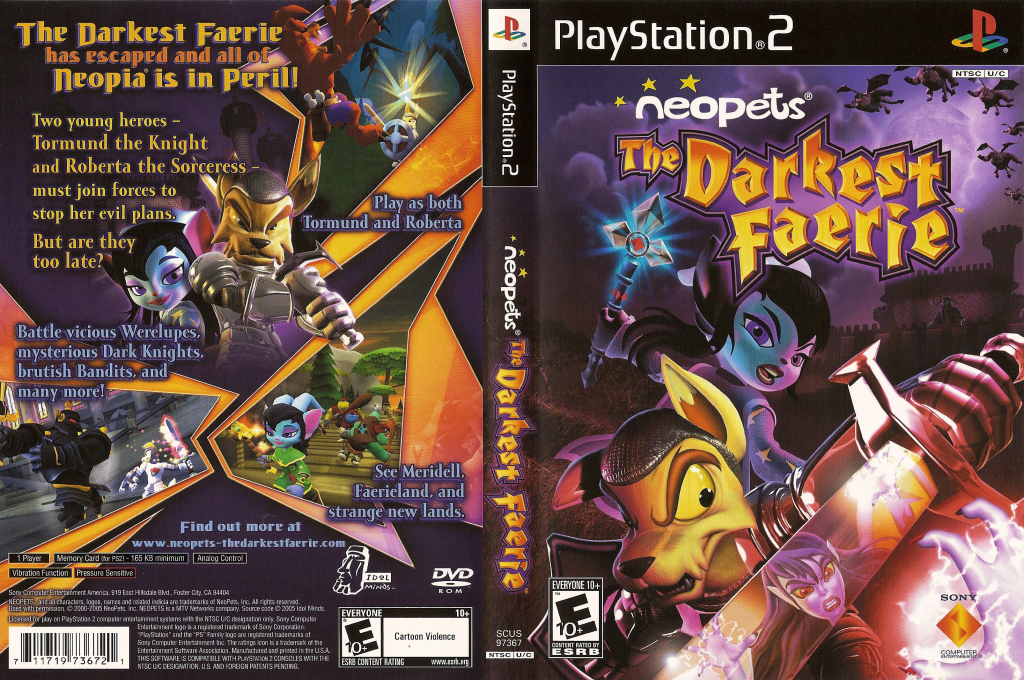 Neopets - The Darkest Faerie — box-texture (US)