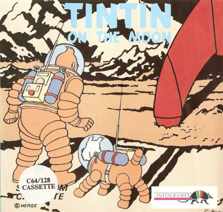 Tintin on the Moon box art