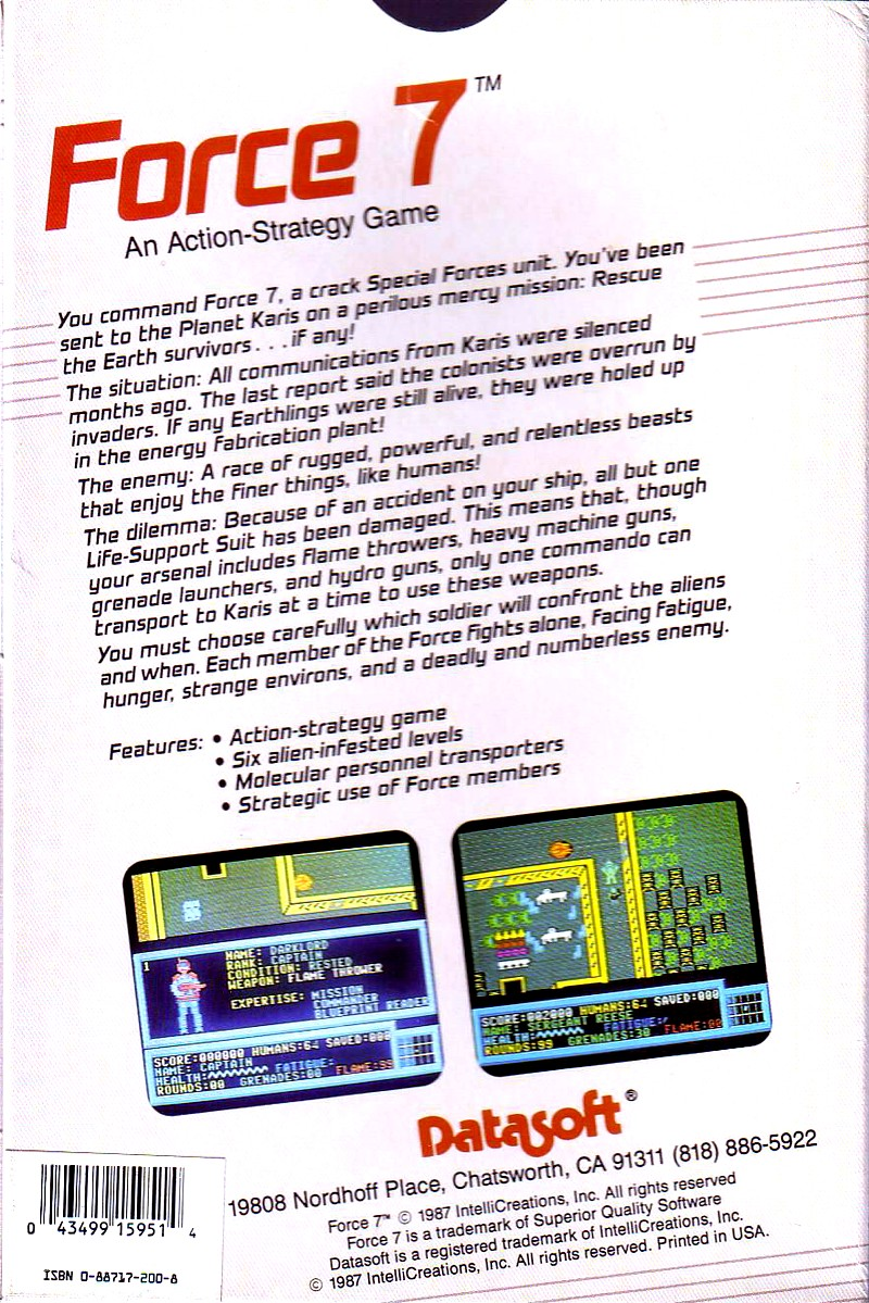Force Seven — box-2D-back (US)