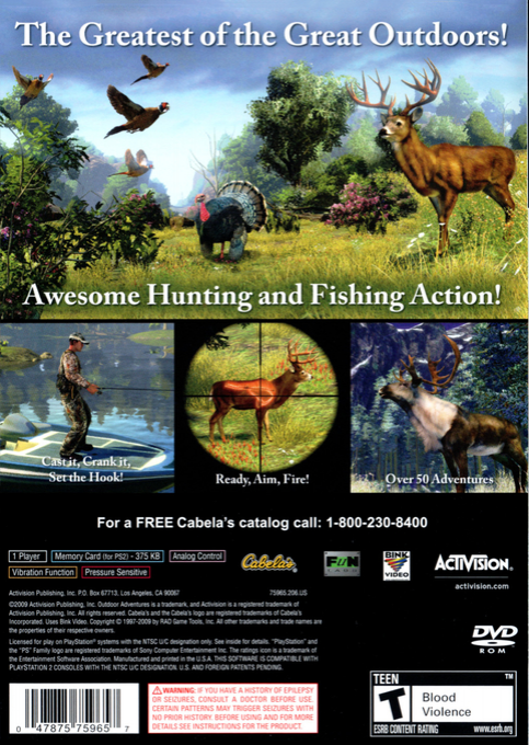 Cabela's Outdoor Adventures 2010 — box-2D-back (US)