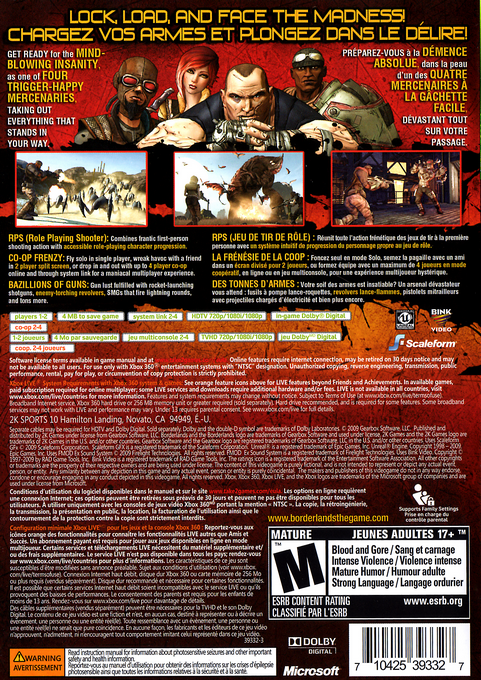Borderlands — box-2D-back (CA)